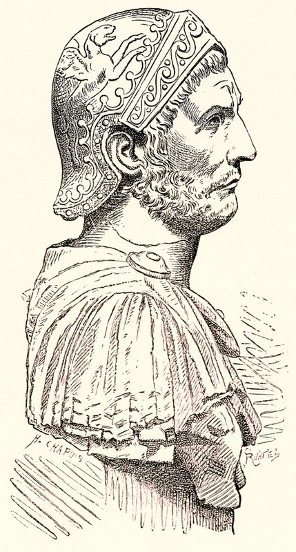 Hannibal, Illustration aus Geschichte Roms von Victor Duruy, veröffentlicht 1884 von English School