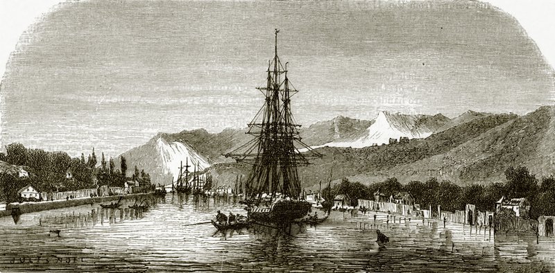 Hafen von Gravosa, nahe Ragusa von English School