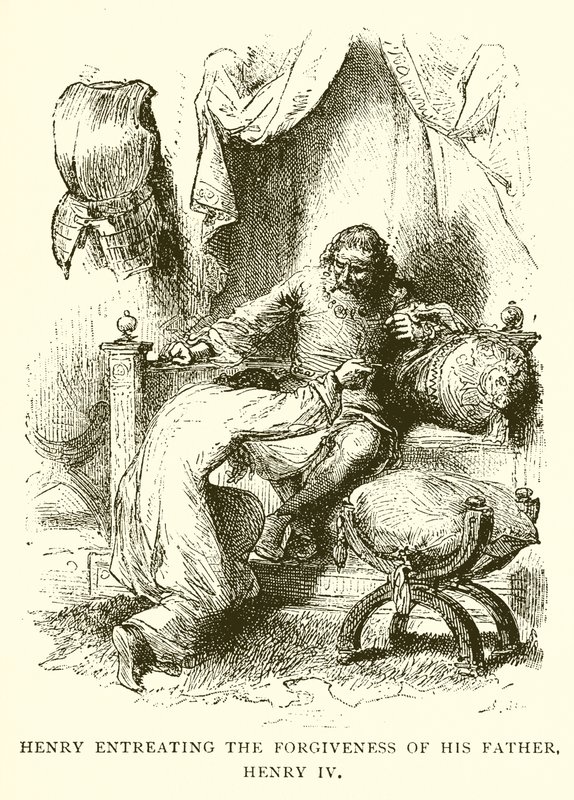 Heinrich bittet seinen Vater Heinrich IV. um Vergebung von English School