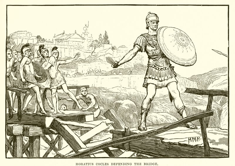 Horatius Cocles verteidigt die Brücke von English School