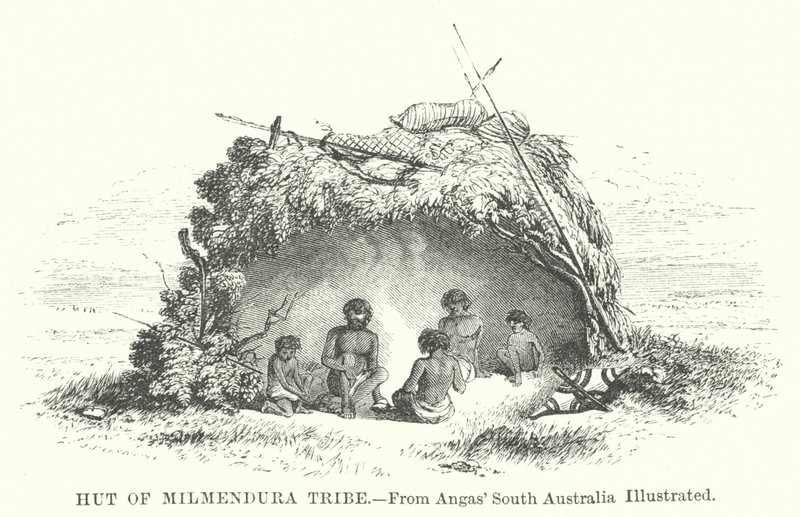 Hütte des Milmendura-Stammes von English School