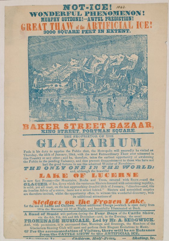 Eislaufbahn, Baker Street Bazaar, King Street, Portman Square, London von English School