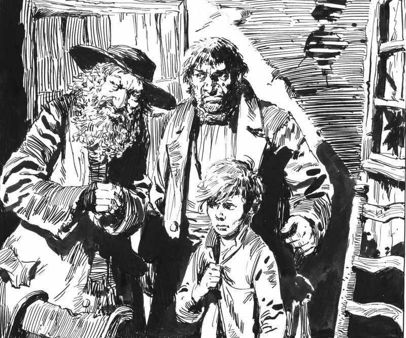 Illustration für Oliver Twist von Charles Dickens von English School