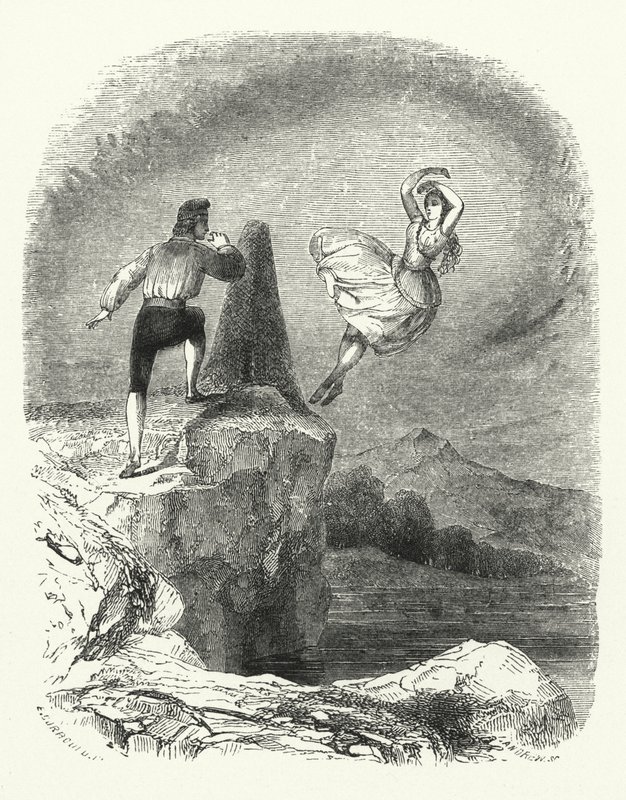 Illustration für das Ballett, Ondine oder Die Nixe von English School