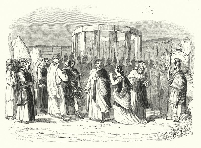 Illustration für die Oper Norma von Bellini (Stich) von English School