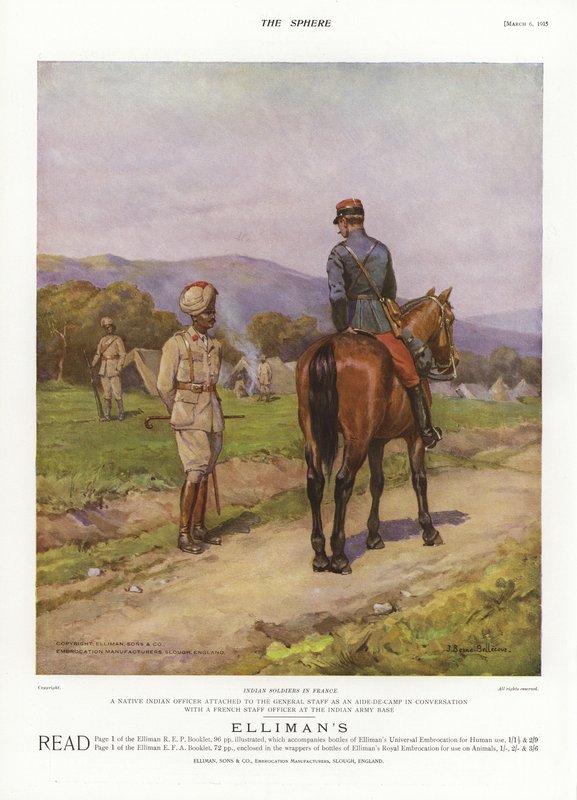Indische Soldaten in Frankreich, Erster Weltkrieg von English School