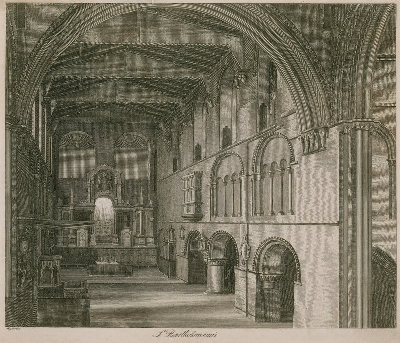 Innenraum der Kirche St. Bartholomew the Great von English School