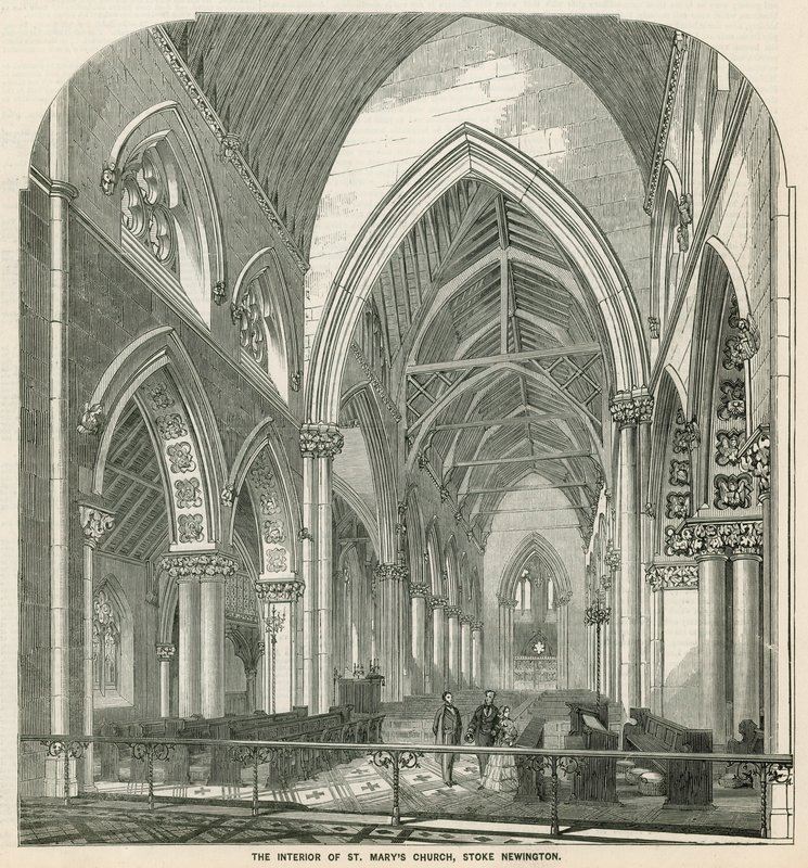 Inneres der St. Marys Kirche in Stoke Newington von English School