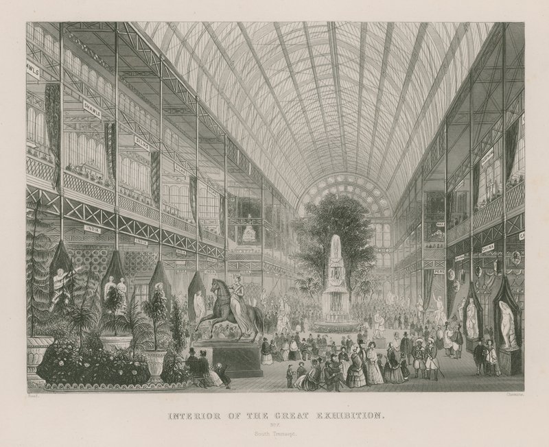 Innenansicht der Großen Ausstellung, 1851, Südtransept von English School
