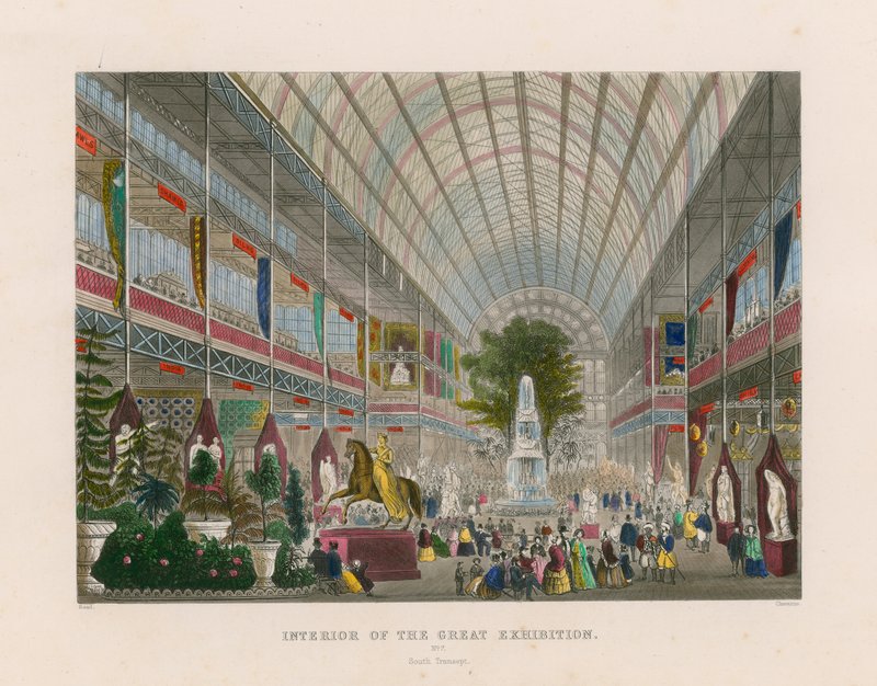 Innenansicht der Großen Ausstellung, Südtransept von English School