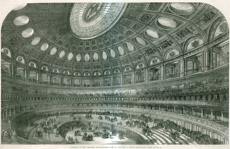 Innenansicht des vorgeschlagenen Royal Albert Hall von English School