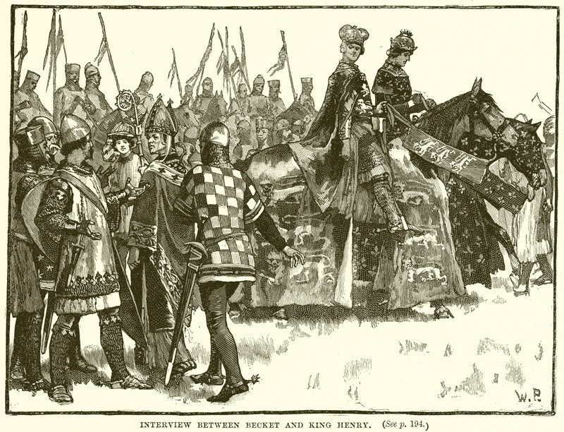 Interview zwischen Becket und König Heinrich von English School