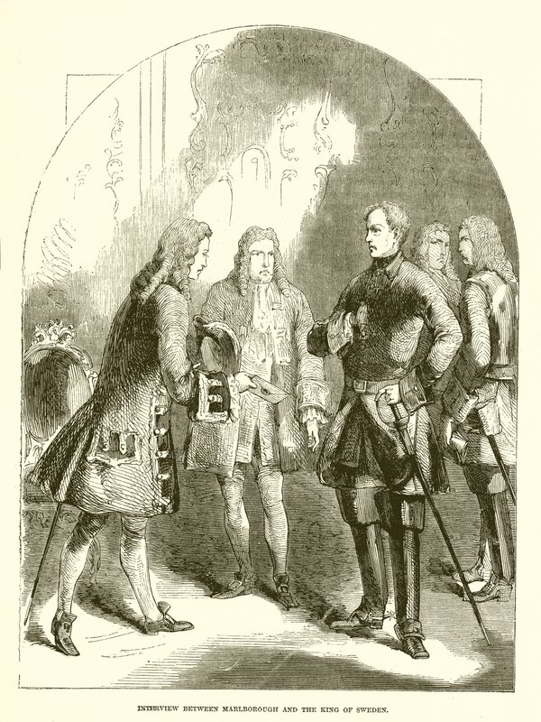 Interview zwischen Marlborough und dem König von Schweden von English School