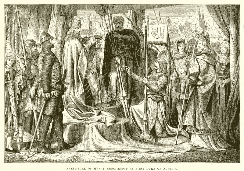 Investitur von Heinrich Jasomirgott als erster Herzog von Österreich von English School