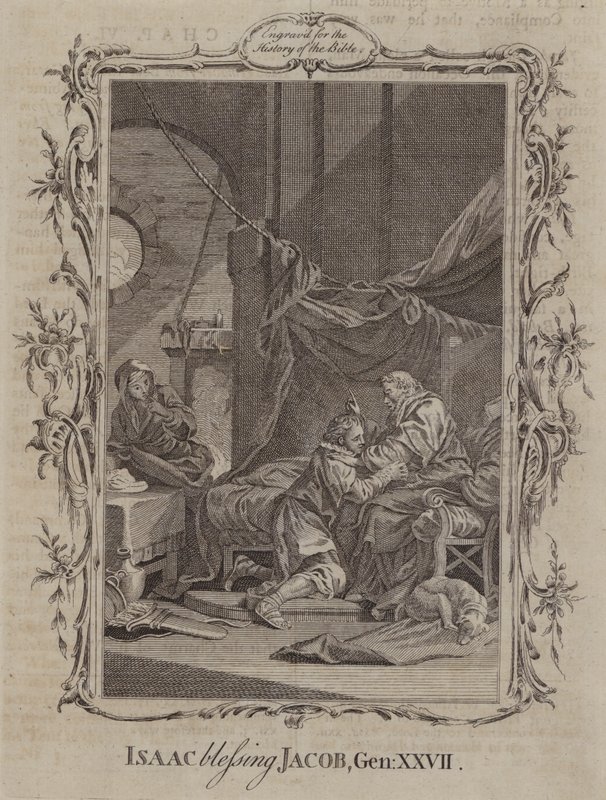 Isaak segnet Jakob (Gravur) von English School