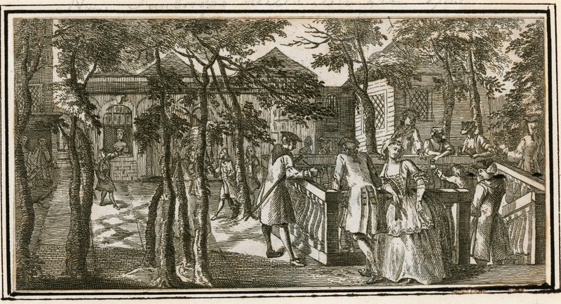 Islington Spa, früher New Tunbridge Wells, 1735 von English School
