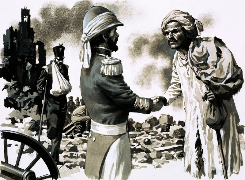 James Kavanagh, verkleidet, einer der Helden von Lucknow von English School
