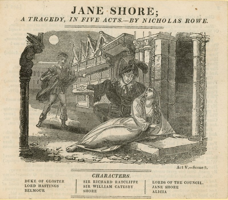 Jane Shore, eine Tragödie in fünf Akten von English School