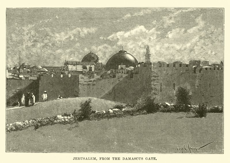Jerusalem, vom Damaskustor aus von English School