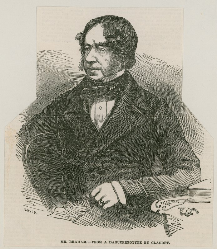 John Braham, Sänger; von einem Daguerreotypie von Claudet von English School