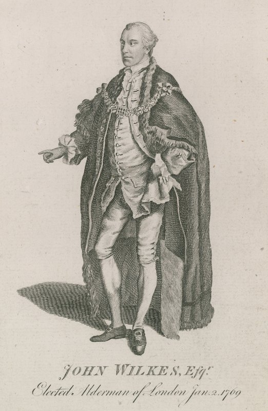 John Wilkes, gewählter Alderman von London, 2. Januar 1769 von English School