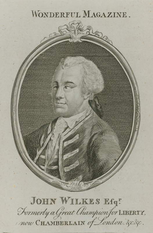 John Wilkes, ehemals ein großer Verfechter der Freiheit, jetzt Kämmerer von London von English School