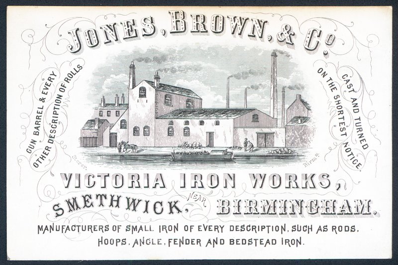 Jones, Brown & Co, Victoria Eisenwerke, Visitenkarte von English School