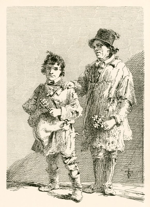 Joseph Thake und sein Sohn, die Rätselfallen herstellten von English School