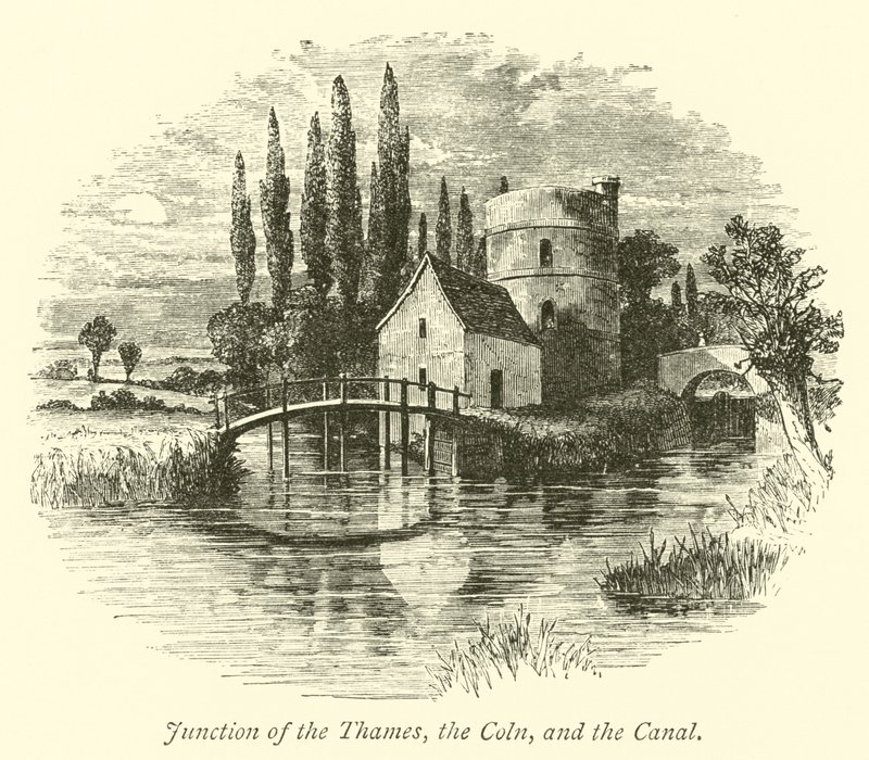 Zusammenfluss von Themse, Coln und Kanal von English School