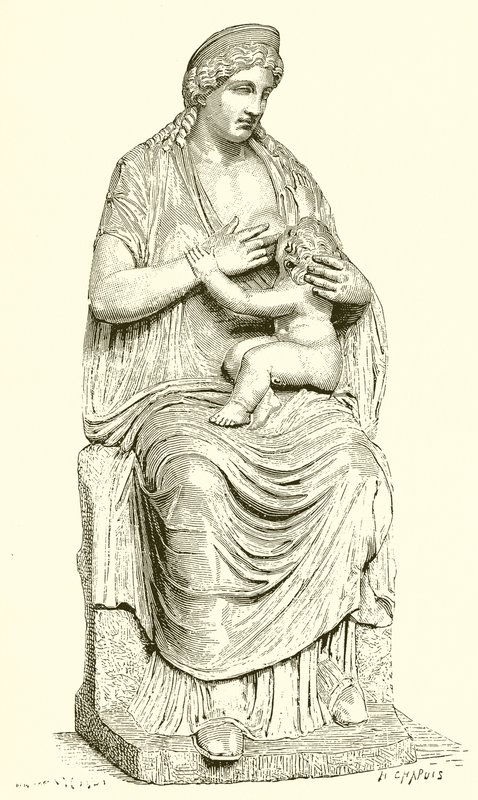 Juno stillt Herkules (Statue im Vatikan) von English School