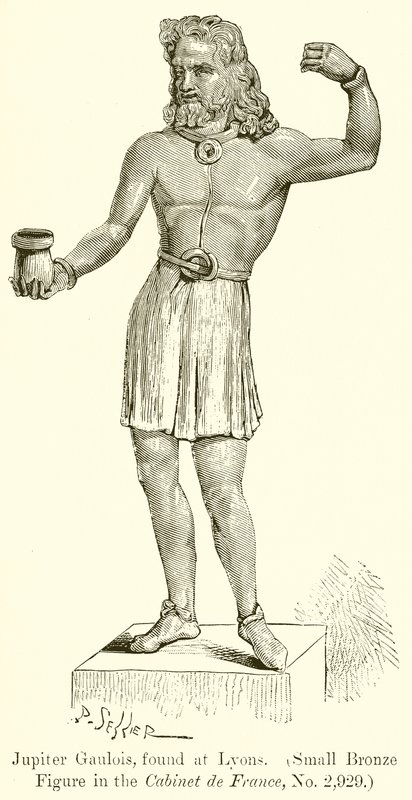 Jupiter Gaulois gefunden in Lyon. (Kleine Bronzefigur im Cabinet de France, Nr. 2.929) von English School