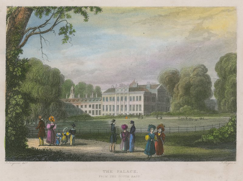 Kensington Palace, London, von Südosten von English School