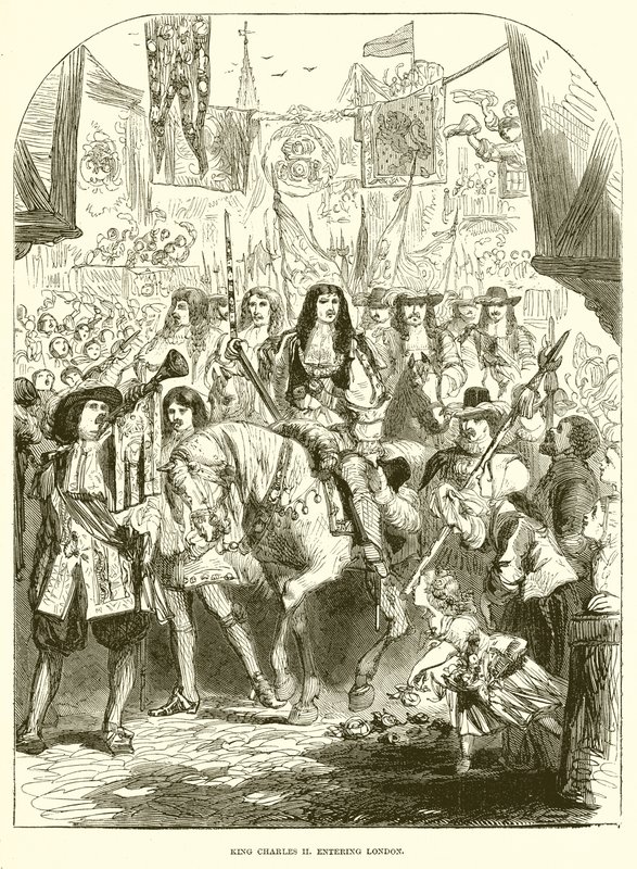 König Karl II. betritt London von English School