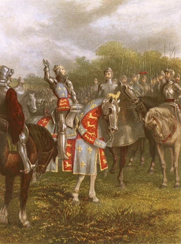König Heinrich V. bei Agincourt von English School