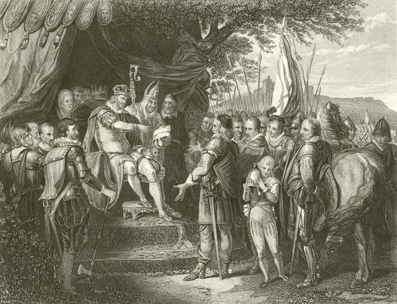 König Johann unterzeichnet die Magna Carta von English School