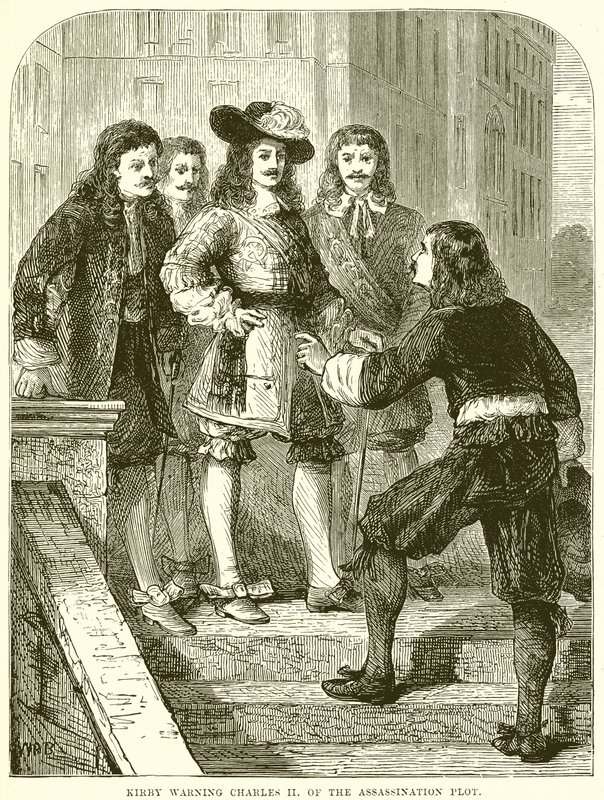 Kirby warnt Charles II vor dem Attentatsplan von English School