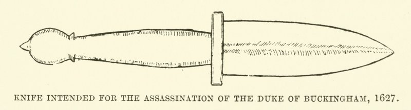 Messer, das für die Ermordung des Herzogs von Buckingham bestimmt war von English School