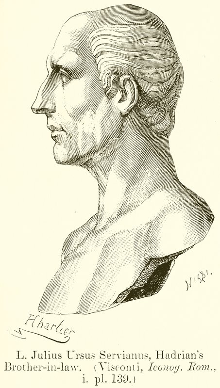 L. Julius Ursus Servianus, Hadrians Schwager. (Visconti, Iconog. Rom., i. pl. 139) von English School