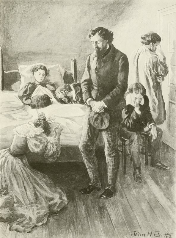 La Bohème, letzter Akt (Gravur) von English School