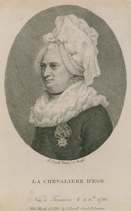 La Chevaliere DEon, geboren in Tonnerre, 5. August 1728 von English School
