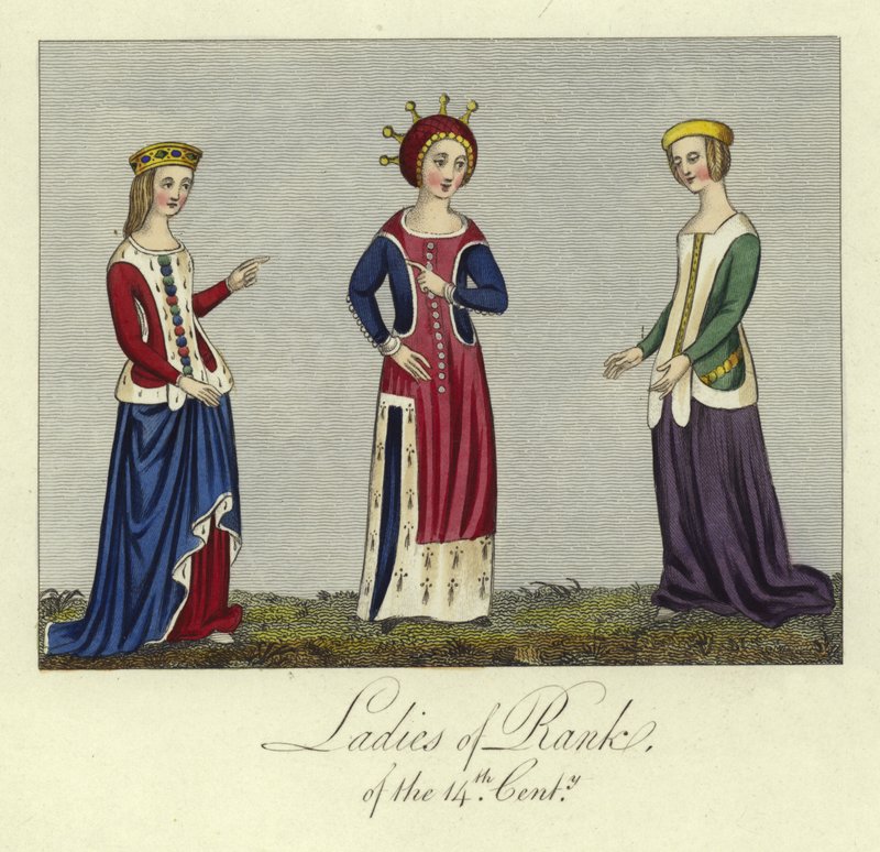 Damen von Rang des 14. Jahrhunderts von English School