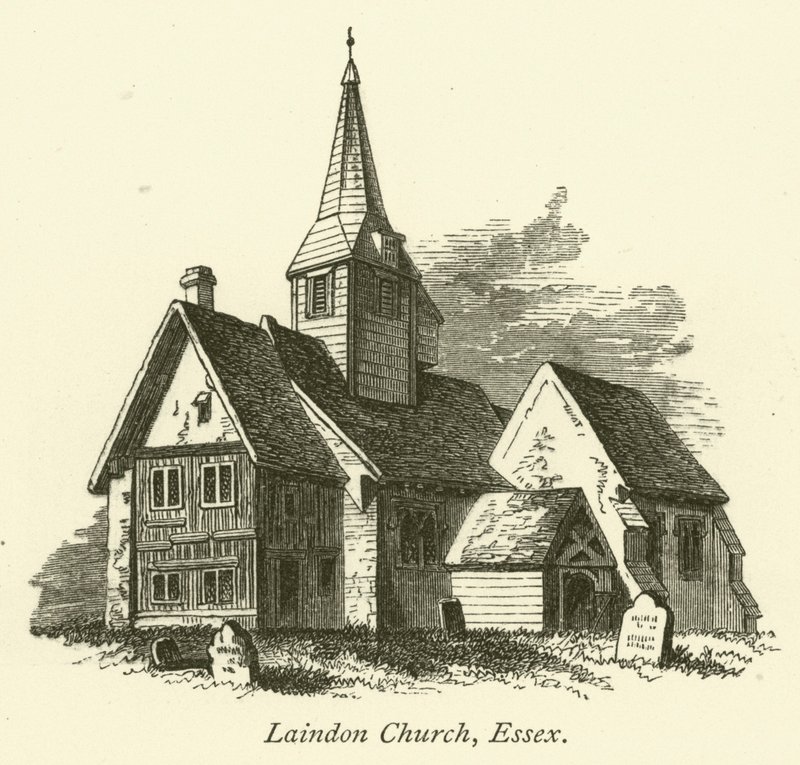 Laindon Kirche, Essex (Gravur) von English School