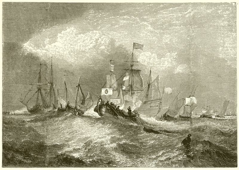 Landung von Wilhelm von Oranien in Torbay von English School