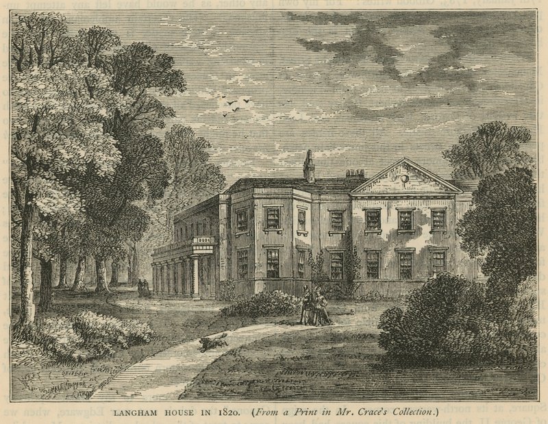 Langham House im Jahr 1820 von English School
