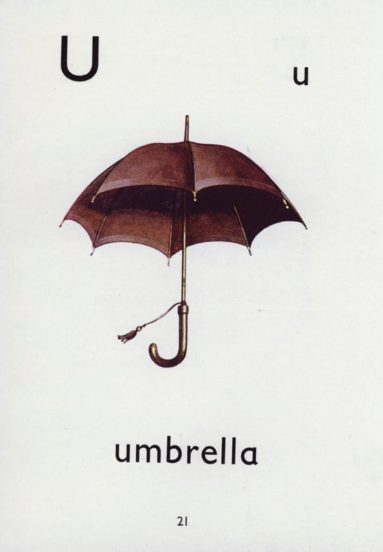 Buchstabe U, Regenschirm von English School