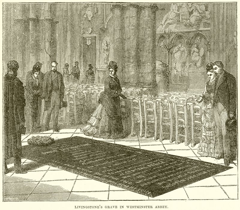 Livingstones Grab in der Westminster Abbey von English School