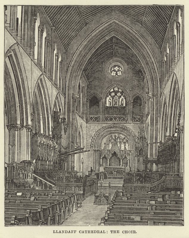 Kathedrale von Llandaff, der Chor von English School