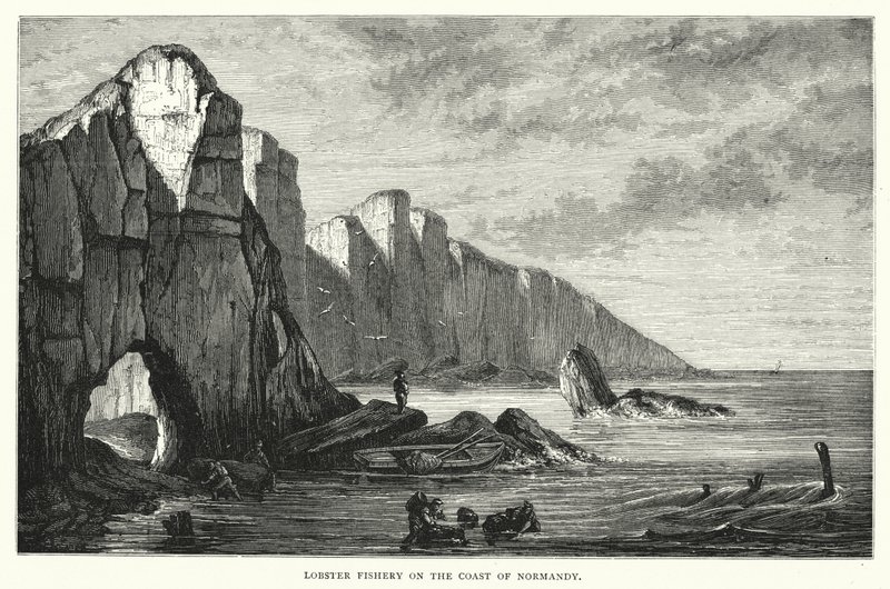 Hummerfischerei an der Küste der Normandie von English School