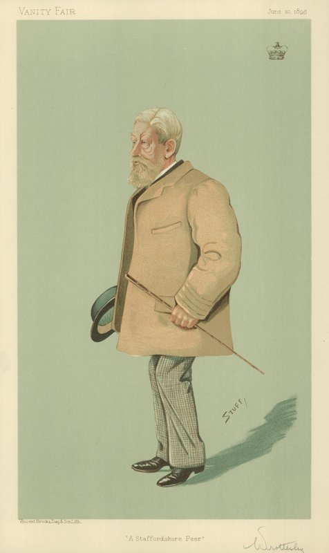 Lord Arthur Wrottesley, Ein Staffordshire Peer, 20. Juni 1895, Vanity Fair Karikatur von English School