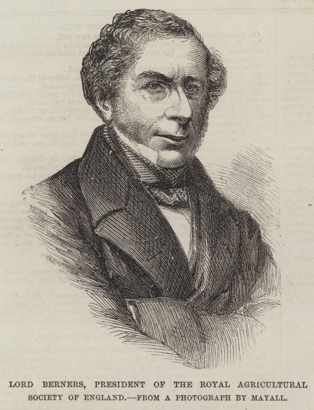 Lord Berners, Präsident der Royal Agricultural Society of England (Gravur) von English School